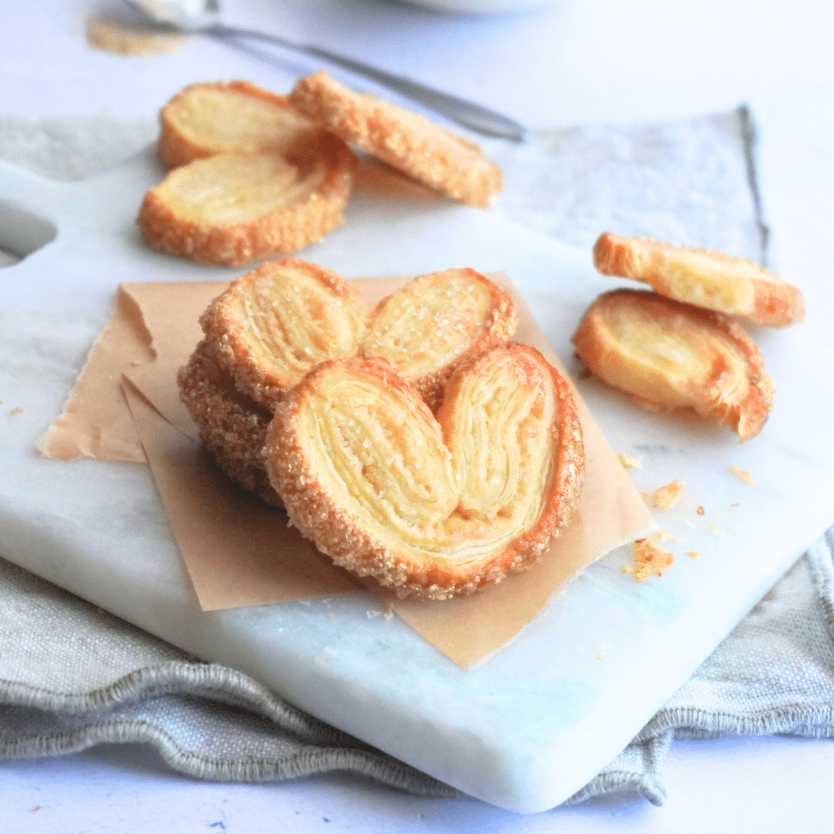 Known for their signature heart shape, palmiers are a classic French treat that's super easy to make.