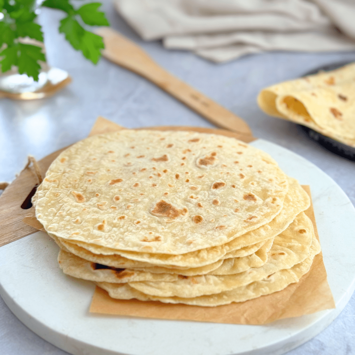 cooke cottage cheese flatbreads on a white marble board