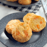 Apricot marzipan scones slices on a plate