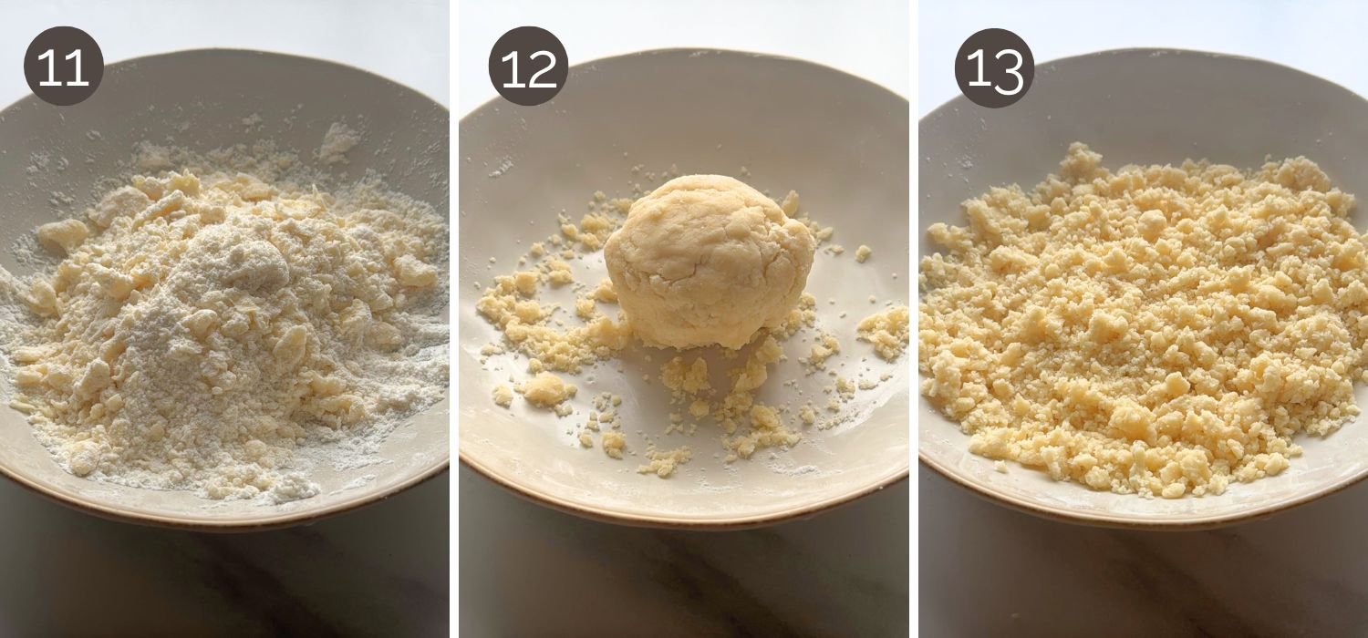 reserved crumb mixture for topping strawberry yogurt crumble bars