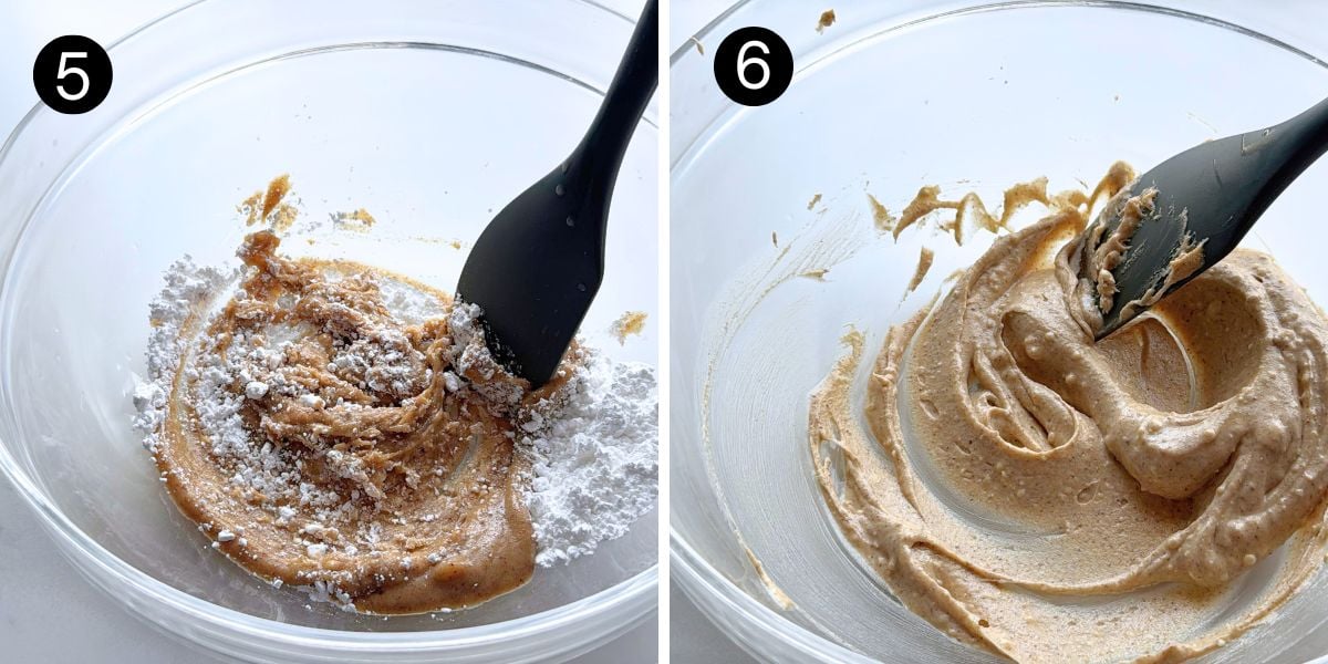 powdered sugar mixed into browned butter until smooth and creamy