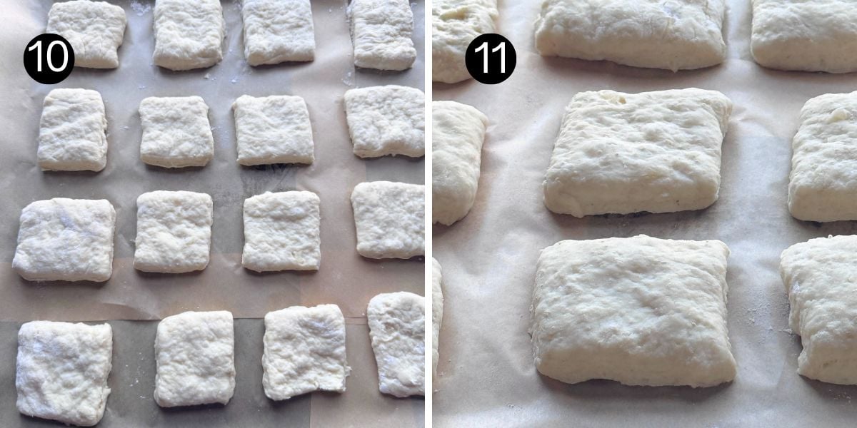 Quick No Knead Garlic Butter Potato Rolls steps 10 and 11