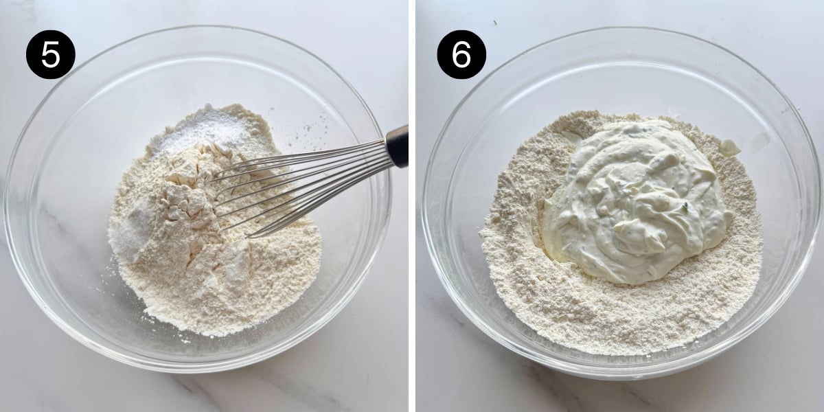 Greek Yogurt Garlic Butter Bread steps 5 and 6