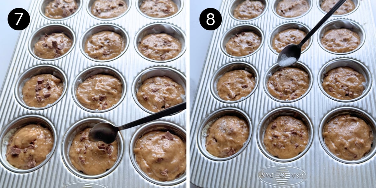 Greek Yogurt Cappuccino Muffins steps 7 and 8