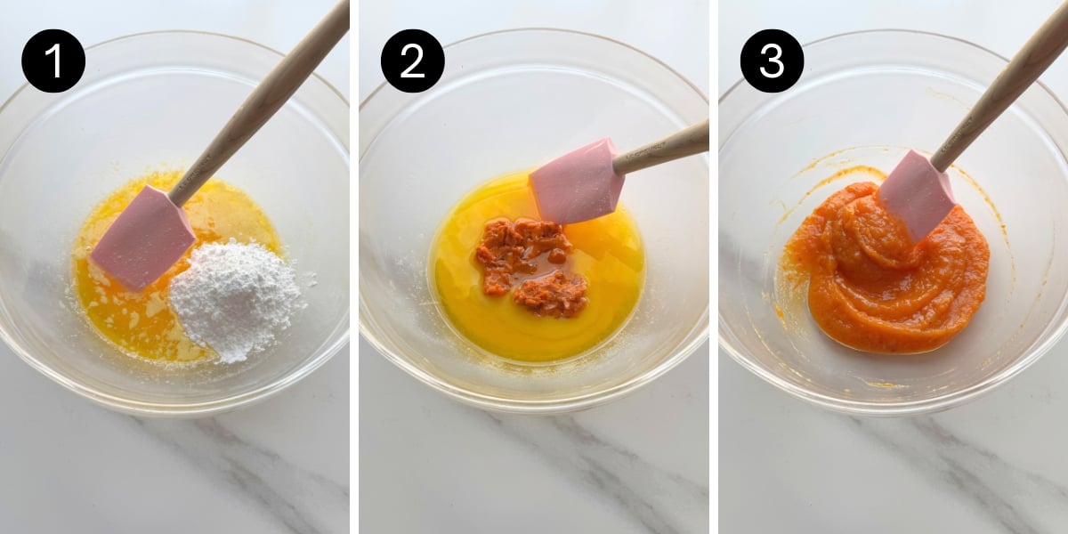 sweet potato butter cookies steps 1,2,3